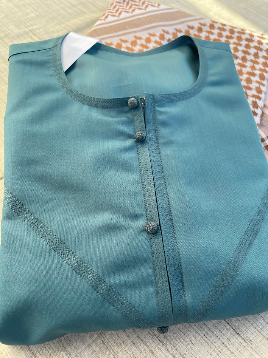 Mens Turquoise Majesty Emirati Thobe