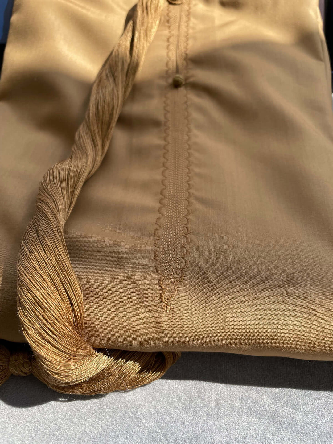 Kids Mustard Emirati Jubba Thobe