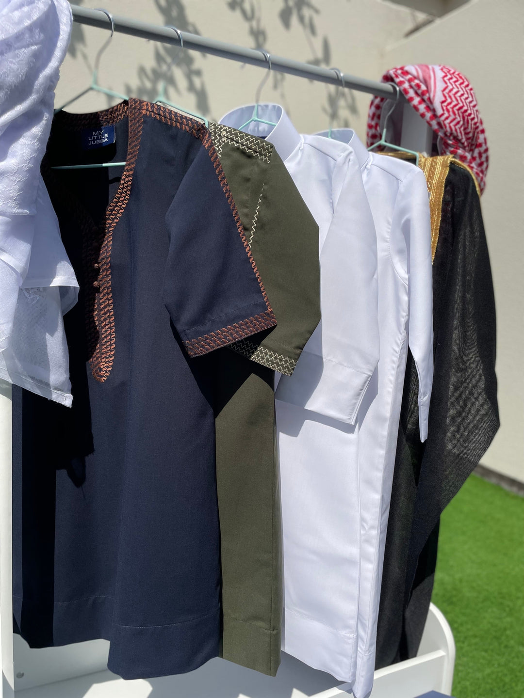 Royal Baby Boy Thobe Gift Set | Black Bisht 0-12 Months - 10 Items