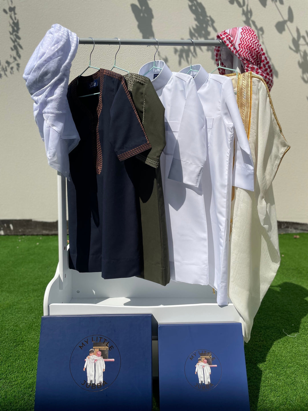 Royal Baby Boy Thobe Gift Set | Cream Bisht 0-12 Months - 10 Items