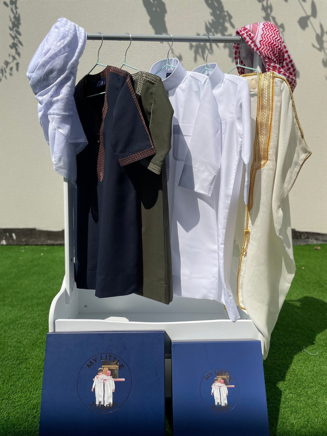 Royal Baby Boy Thobe Gift Set | Cream Bisht 0-12 Months - 10 Items