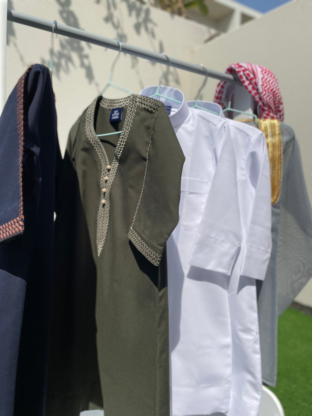Royal Baby Boy Thobe Gift Set | Grey Bisht 0-12 Months - 10 Items
