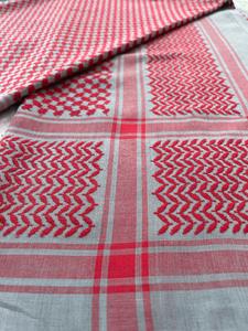 Mens Red and Grey Keffiyeh Scarf