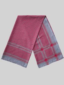 Mens Red and Grey Keffiyeh Scarf