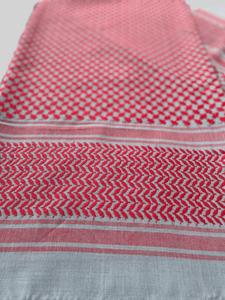 Mens Red and Grey Keffiyeh Scarf