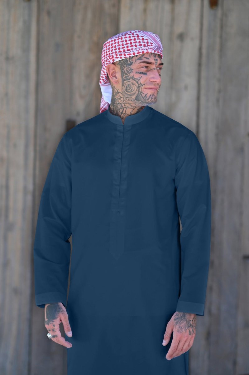 Mens Midnight Blue Bahraini Thobe