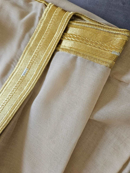 Men's High Quality Beige Bisht