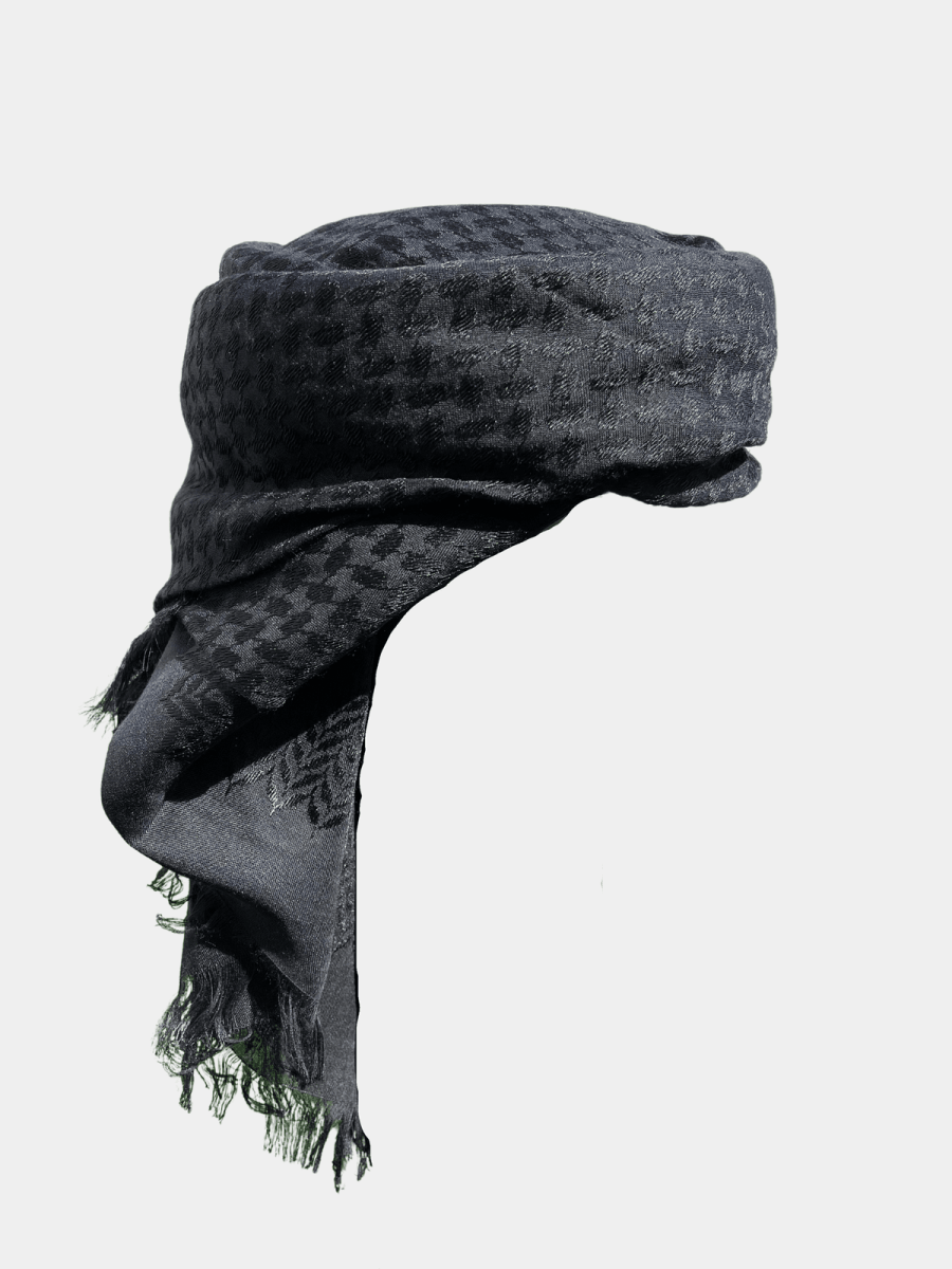 Mens Ready Black Arab Hat Shemagh Keffiyeh Wrap