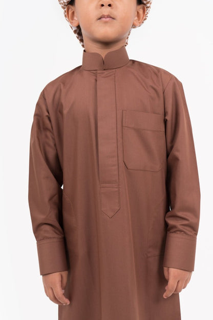 Kids Abadi Golden Mahogany Jubba Thobes