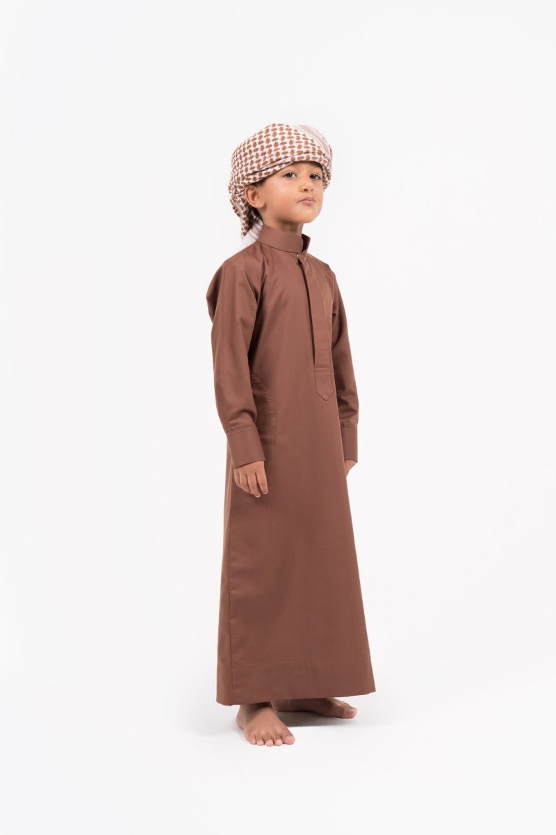 Kids Abadi Golden Mahogany Jubba Thobes