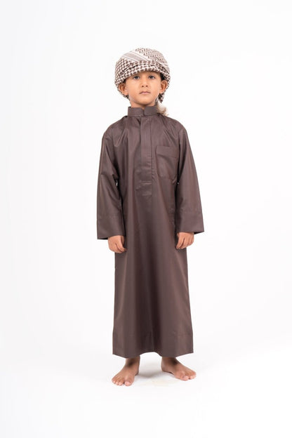 Kids Abadi Chocolate Jubba Thobes