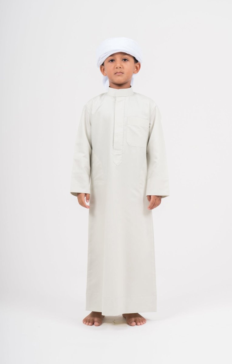 Kids Beige Kuwaiti Jubba Thobe