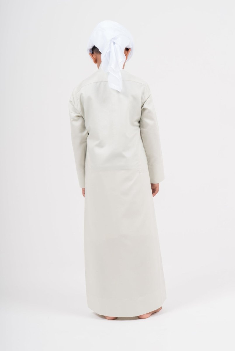 Kids Beige Kuwaiti Jubba Thobe