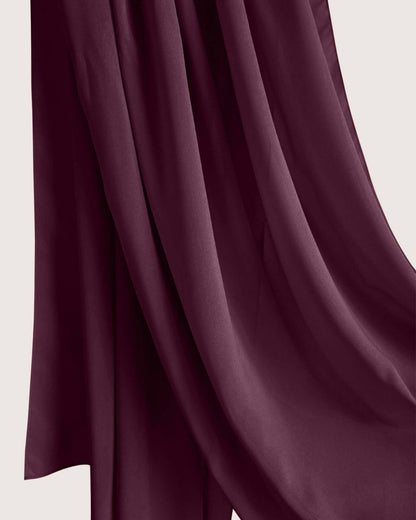 Premium Deep Plum Chiffon Hijab Scarf