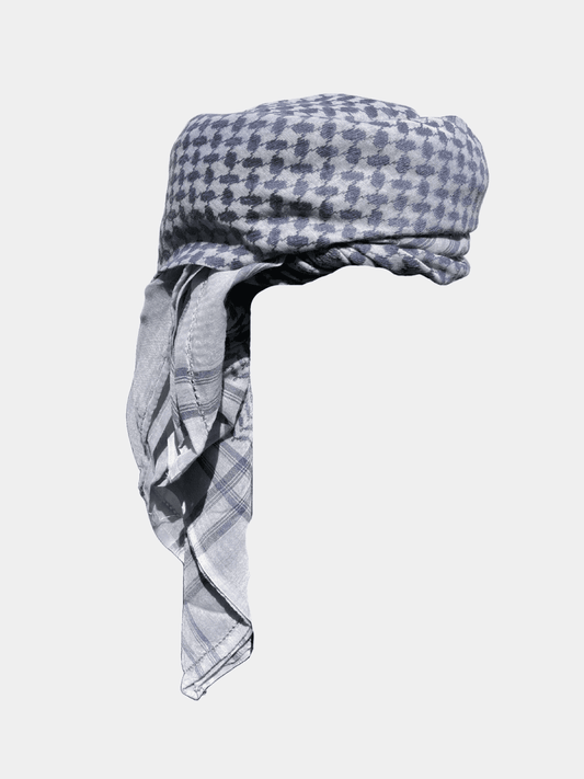 Mens Ready Grey Arab Hat Shemagh Keffiyeh