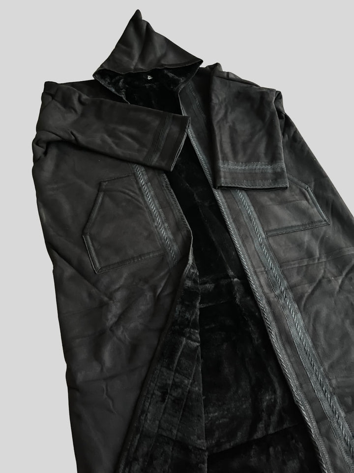 Syrian Farwa Fur Coat Black