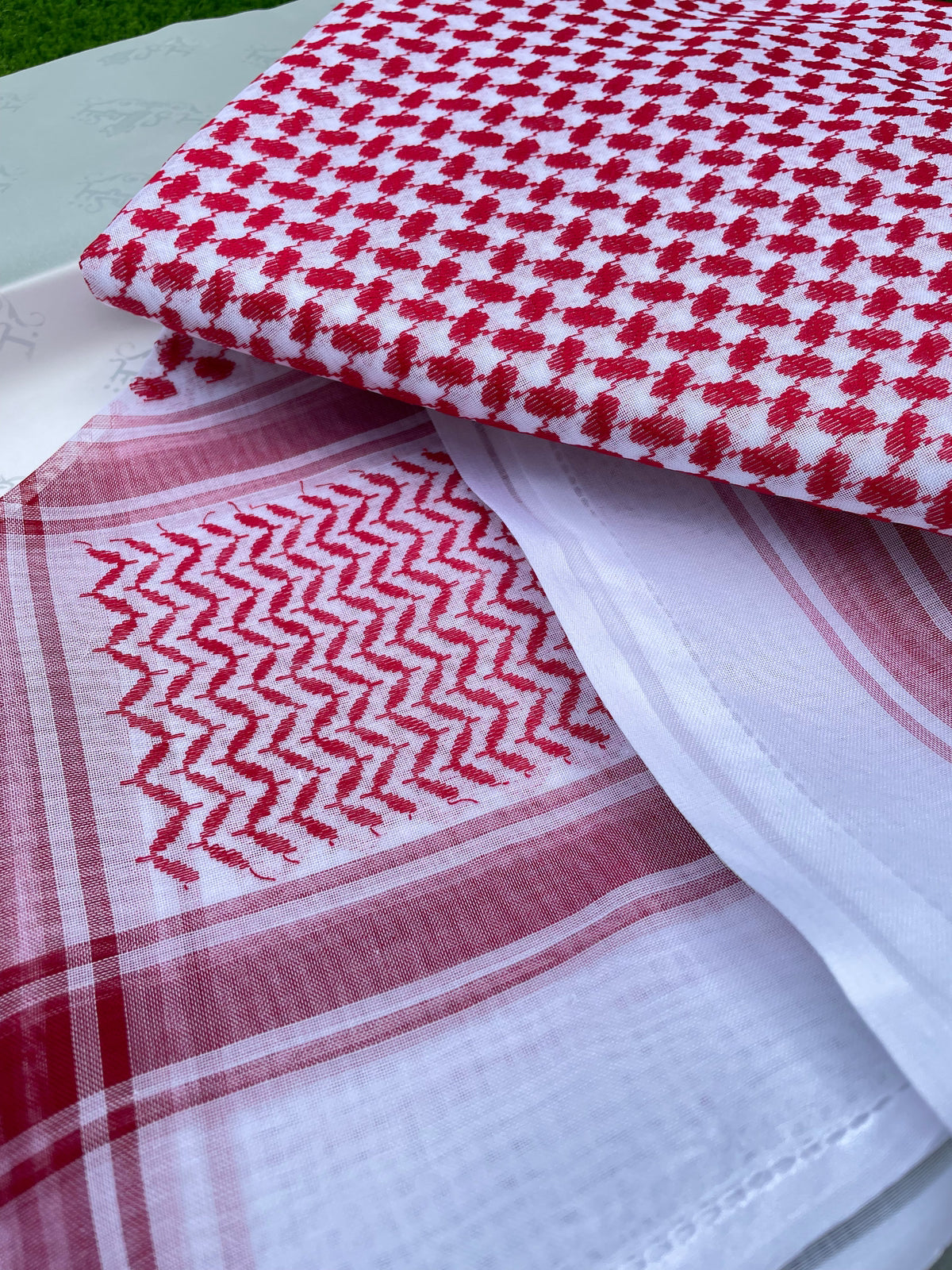 Mens Red Luxury Shemagh Scarf