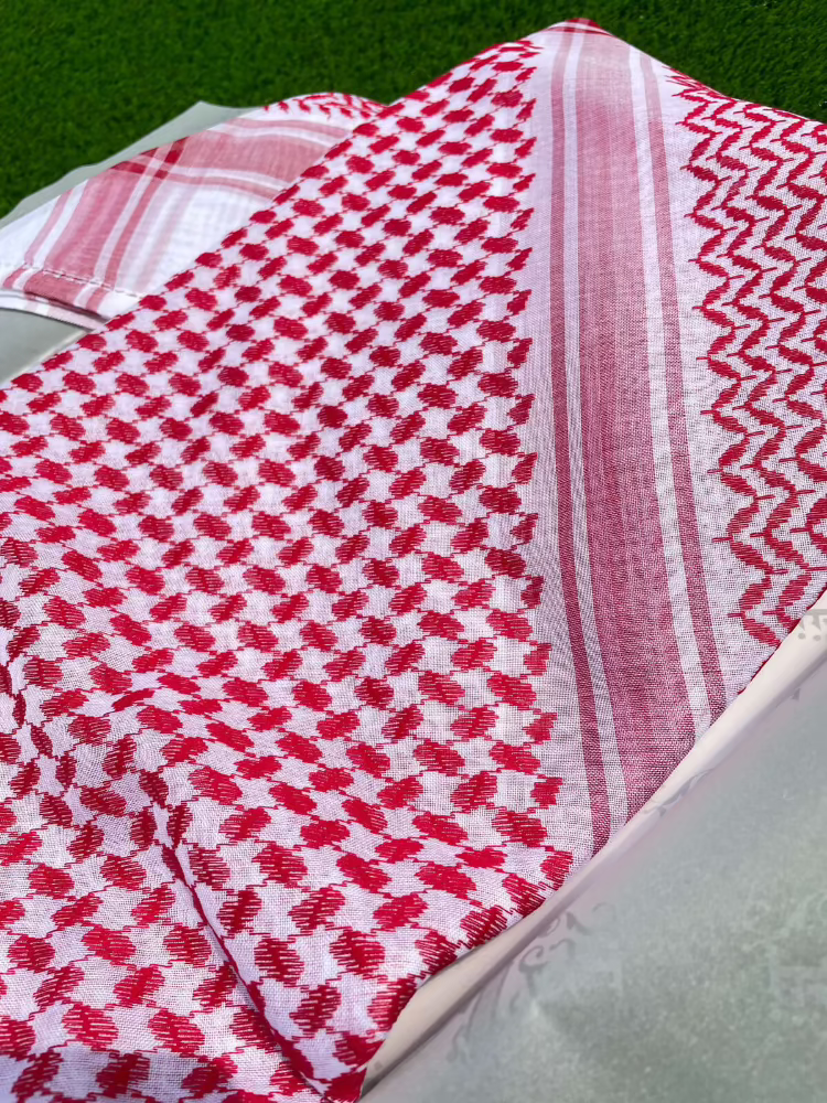 Mens Red Luxury Shemagh Scarf