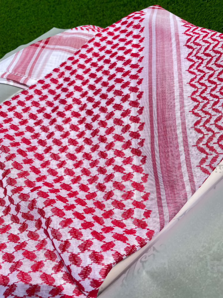 Mens Red Luxury Shemagh Scarf