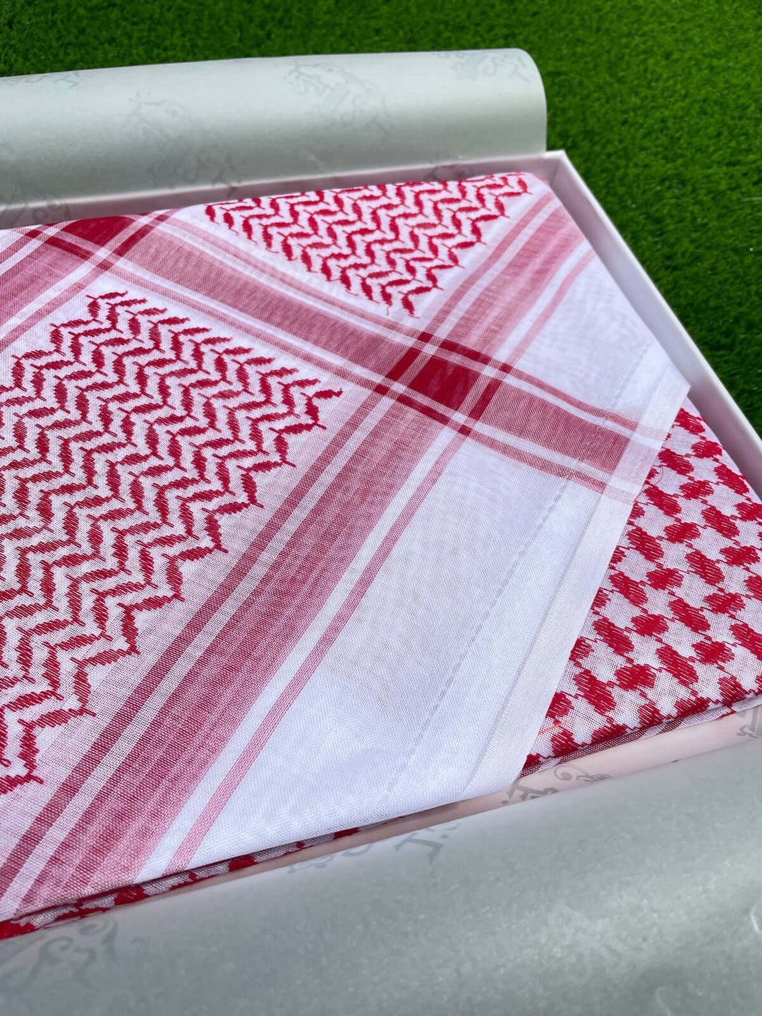 Mens Red Luxury Shemagh Scarf