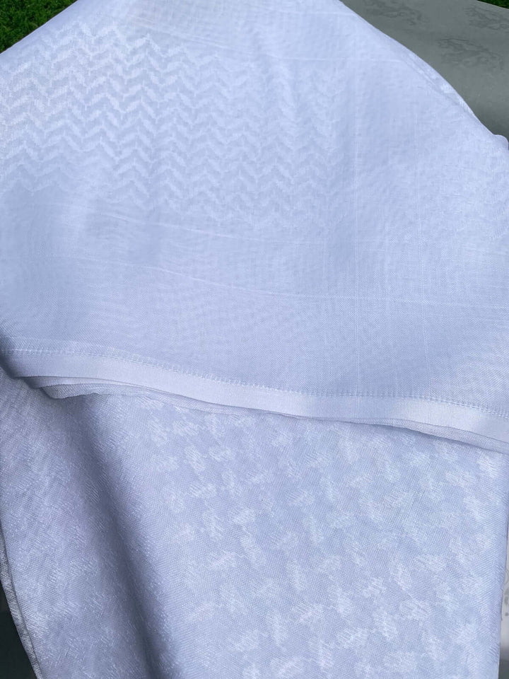 Mens White Luxury Shemagh Scarf