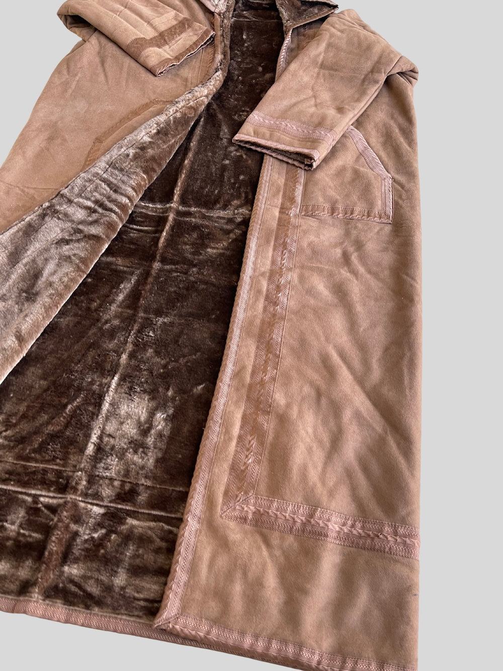 Syrian Farwa Fur Coat Light Chocolate Brown