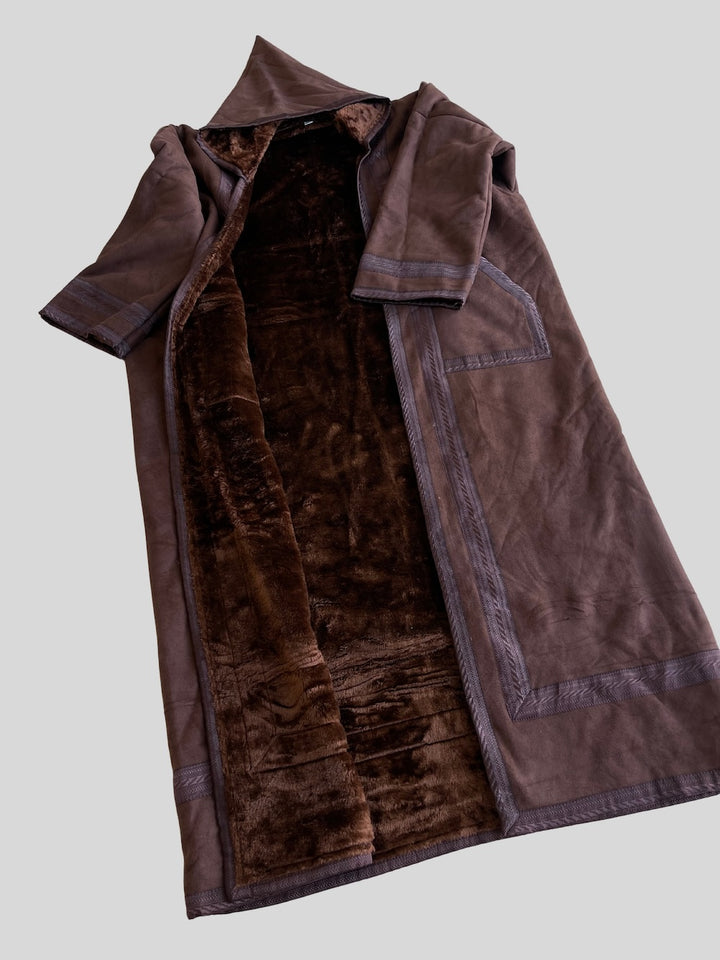 Syrian Farwa Fur Coat Mocha Brown