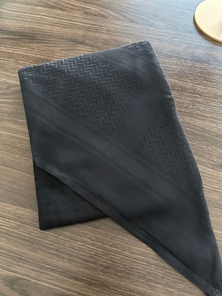 Classic Unisex Black Keffiyeh Scarf