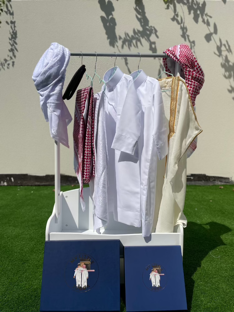 Signature Baby Boy Thobe Gift Set | Cream Bisht 0-12 Months - 8 Items
