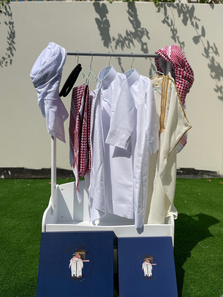 Signature Baby Boy Thobe Gift Set | Cream Bisht 0-12 Months - 8 Items