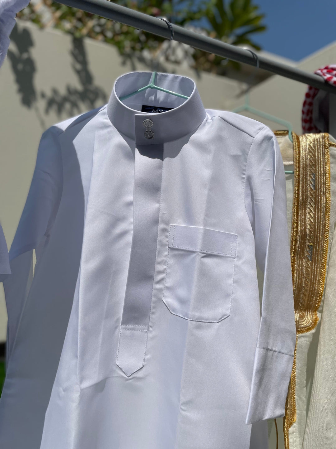 Deluxe Baby Boy Thobe Gift Set | Cream Bisht 0-12 Months - 4 Items