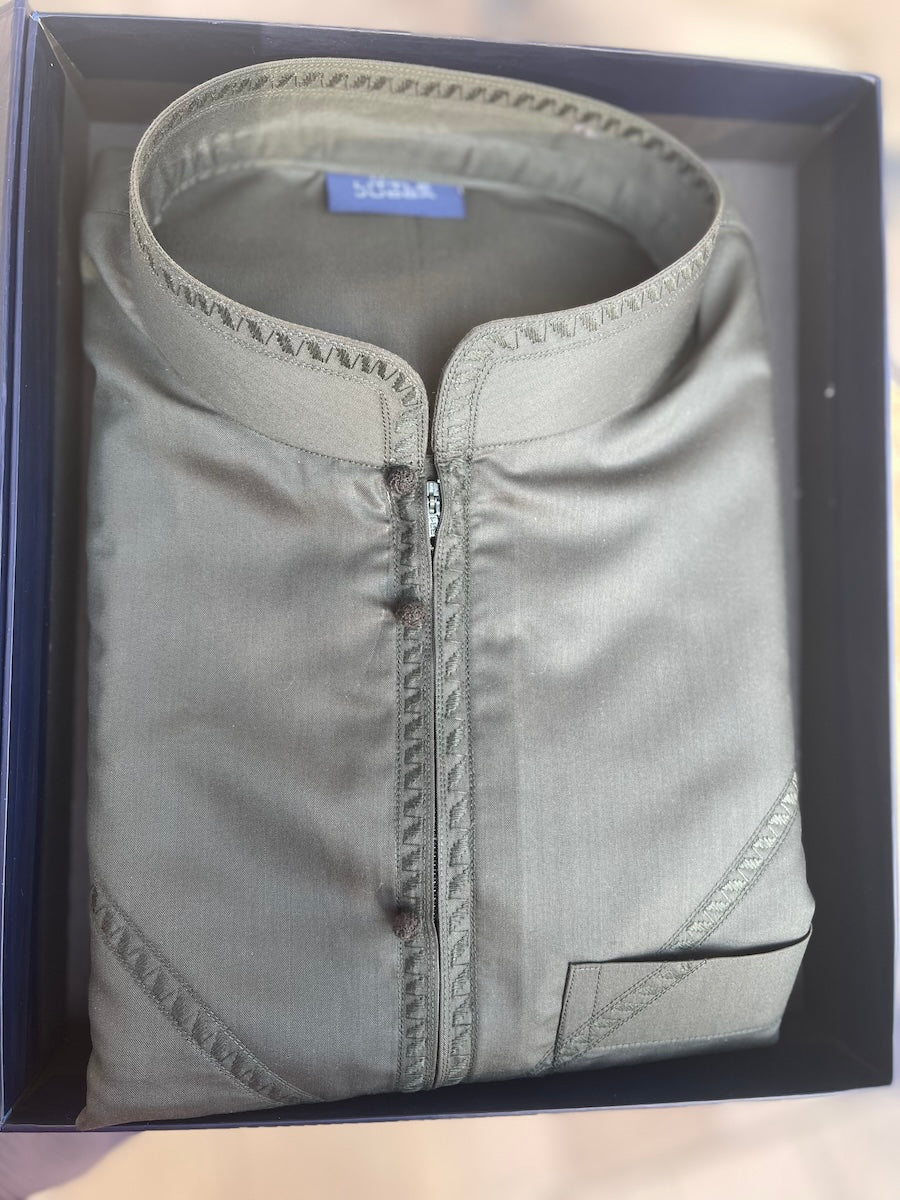 NEW - Mens Forest Green Bahraini Thobe