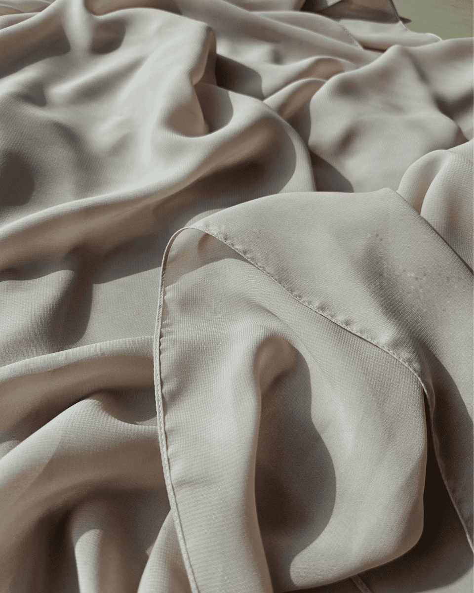 Premium Beige Chiffon Hijab Scarf