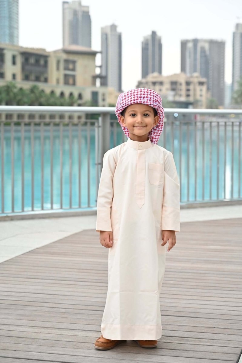 Beige Kuwaiti Baby Jubba