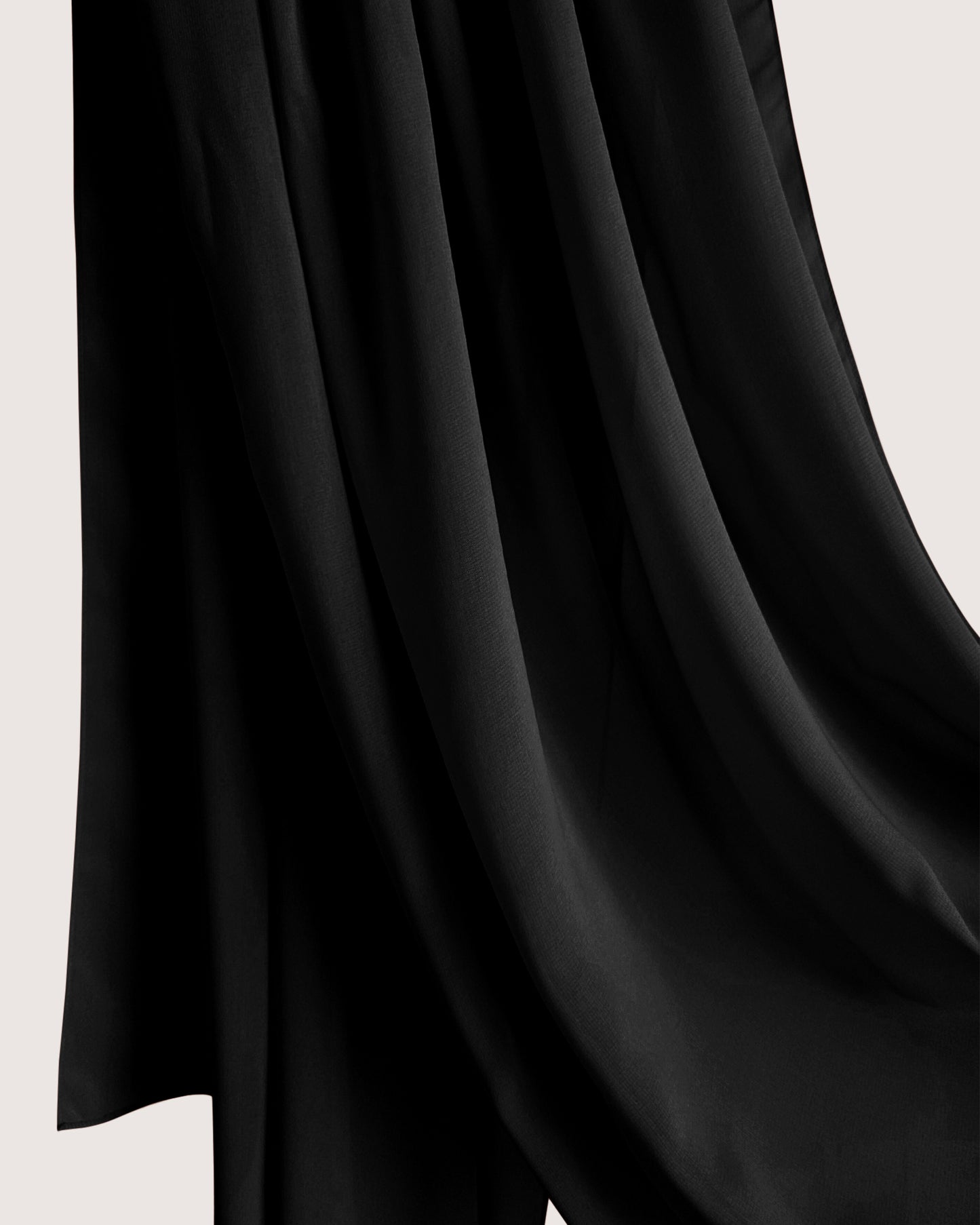 Premium Black Chiffon Hijab Scarf