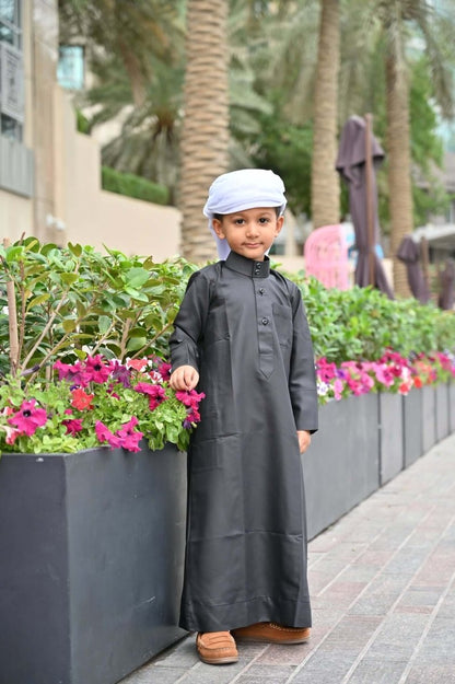 Kids Black Saudi Jubba Thobe