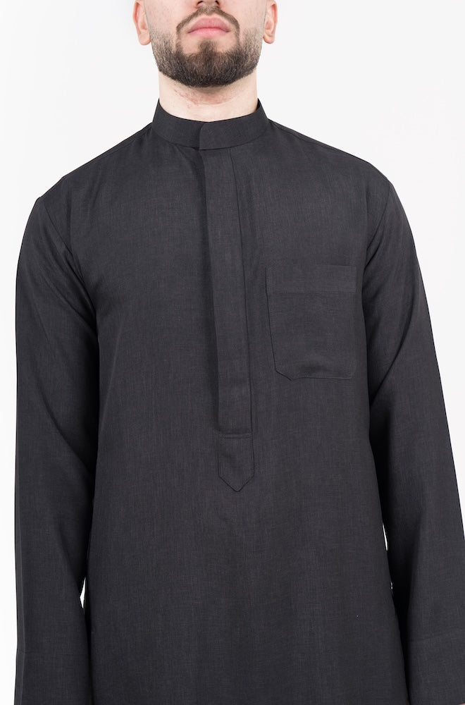 Mens Black Semiramis Kuwaiti Thobe