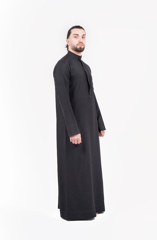 Mens Black Semiramis Kuwaiti Thobe