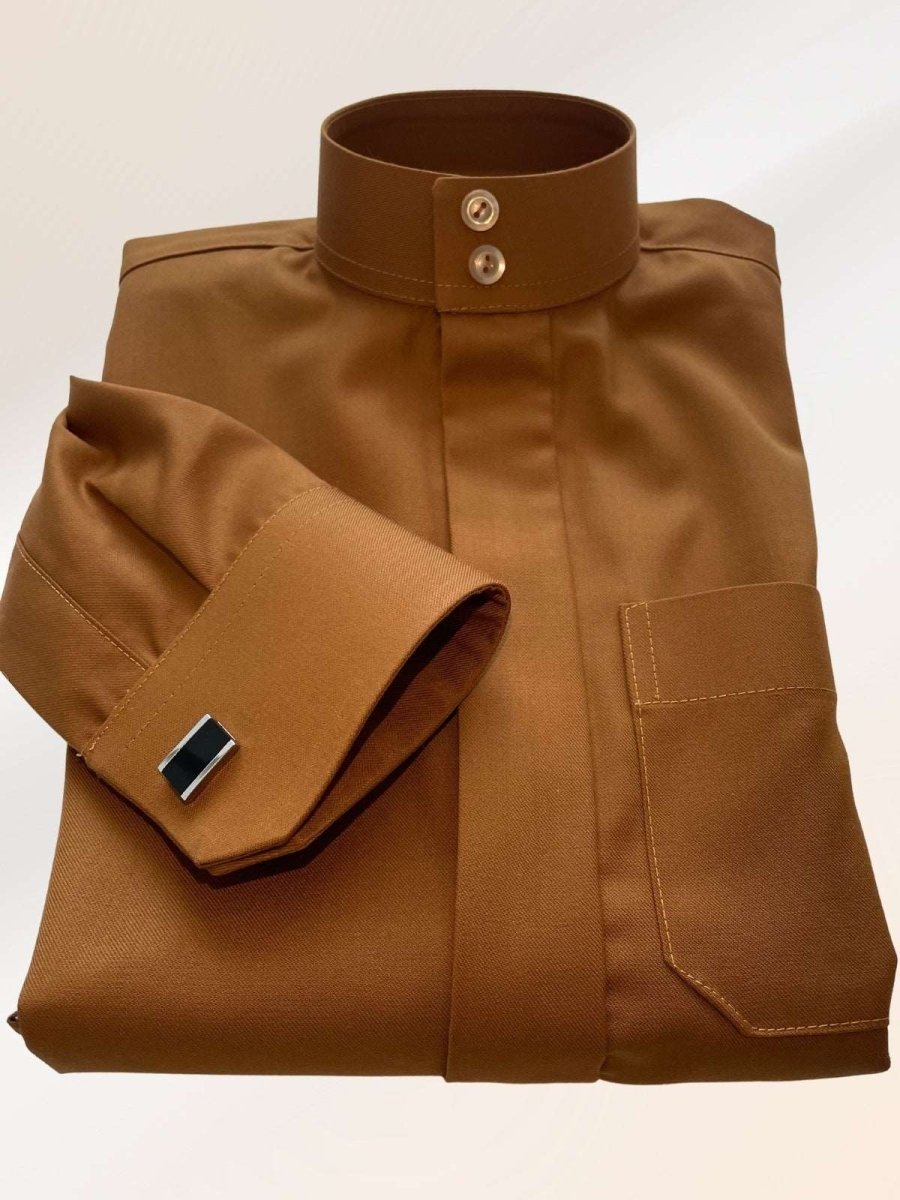 Mens Burnt Orange Cashmere Wool Saudi Hijazi Thobe