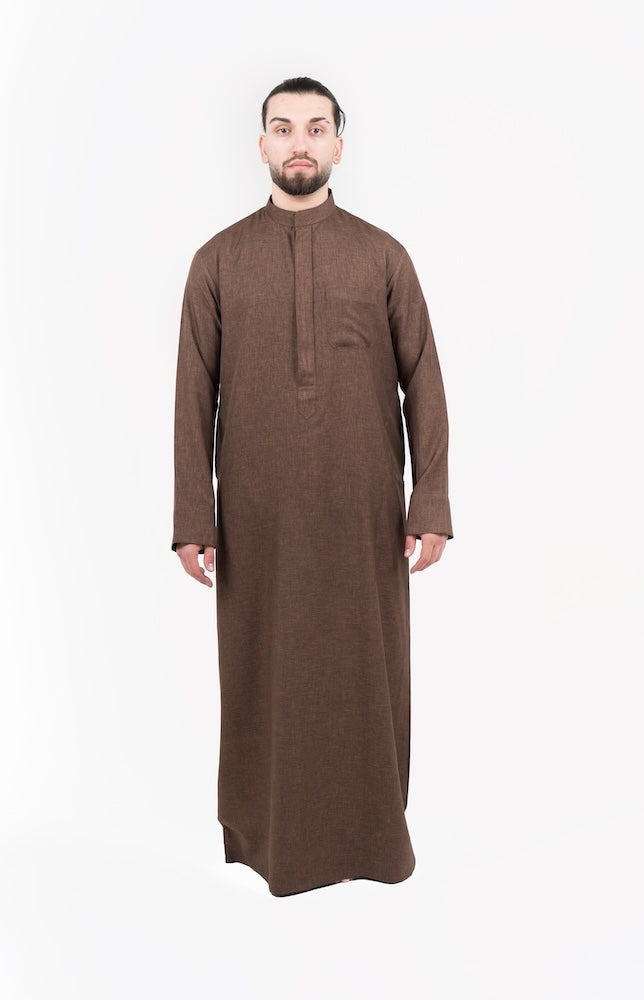 Mens Chestnut Semiramis Kuwaiti Thobe