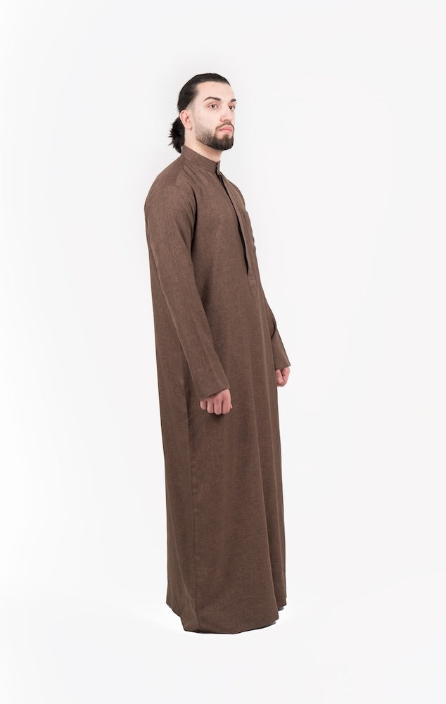 Mens Chestnut Semiramis Kuwaiti Thobe