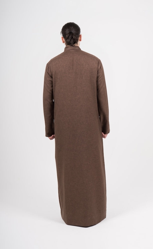 Mens Chestnut Semiramis Kuwaiti Thobe