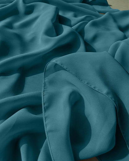 Premium Cyan Chiffon Hijab Scarf