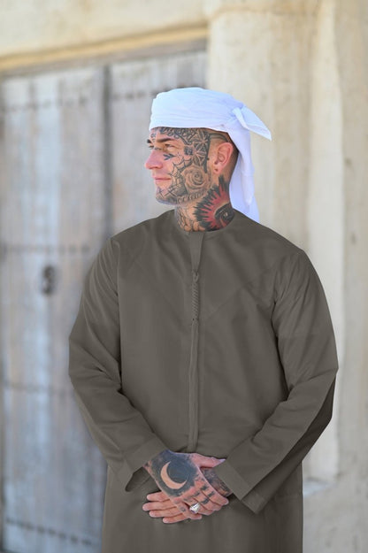 Mens Taupe Emirati Thobe