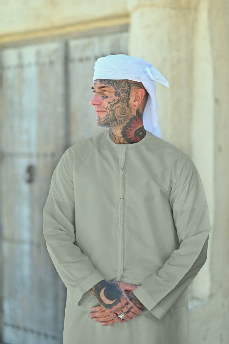 Mens Light Green Emirati Thobe