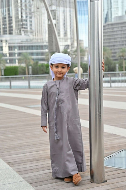 Grey Emirati Baby Jubba