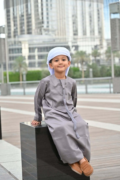 Grey Emirati Baby Jubba