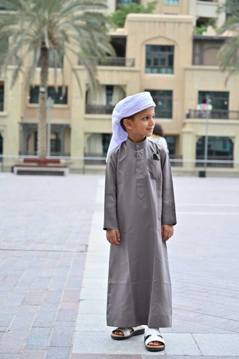 Grey Kuwaiti Baby Jubba