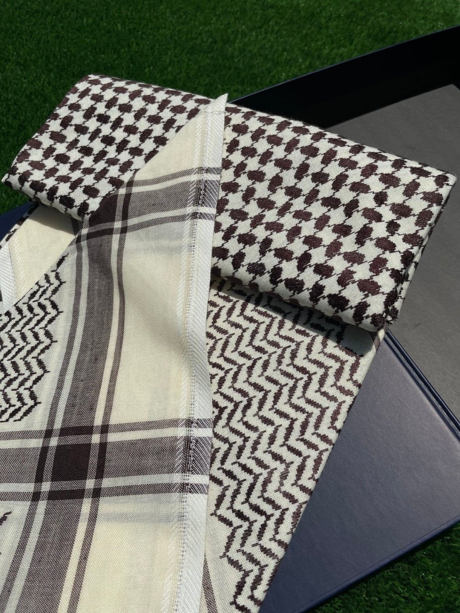 Ruby Red 4 Piece Medium Weight Keffiyeh Scarf Set