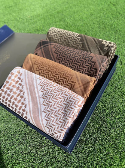 Exclusive Desert Gold Collection 4-Piece Keffiyeh Box Set - Limited Edition